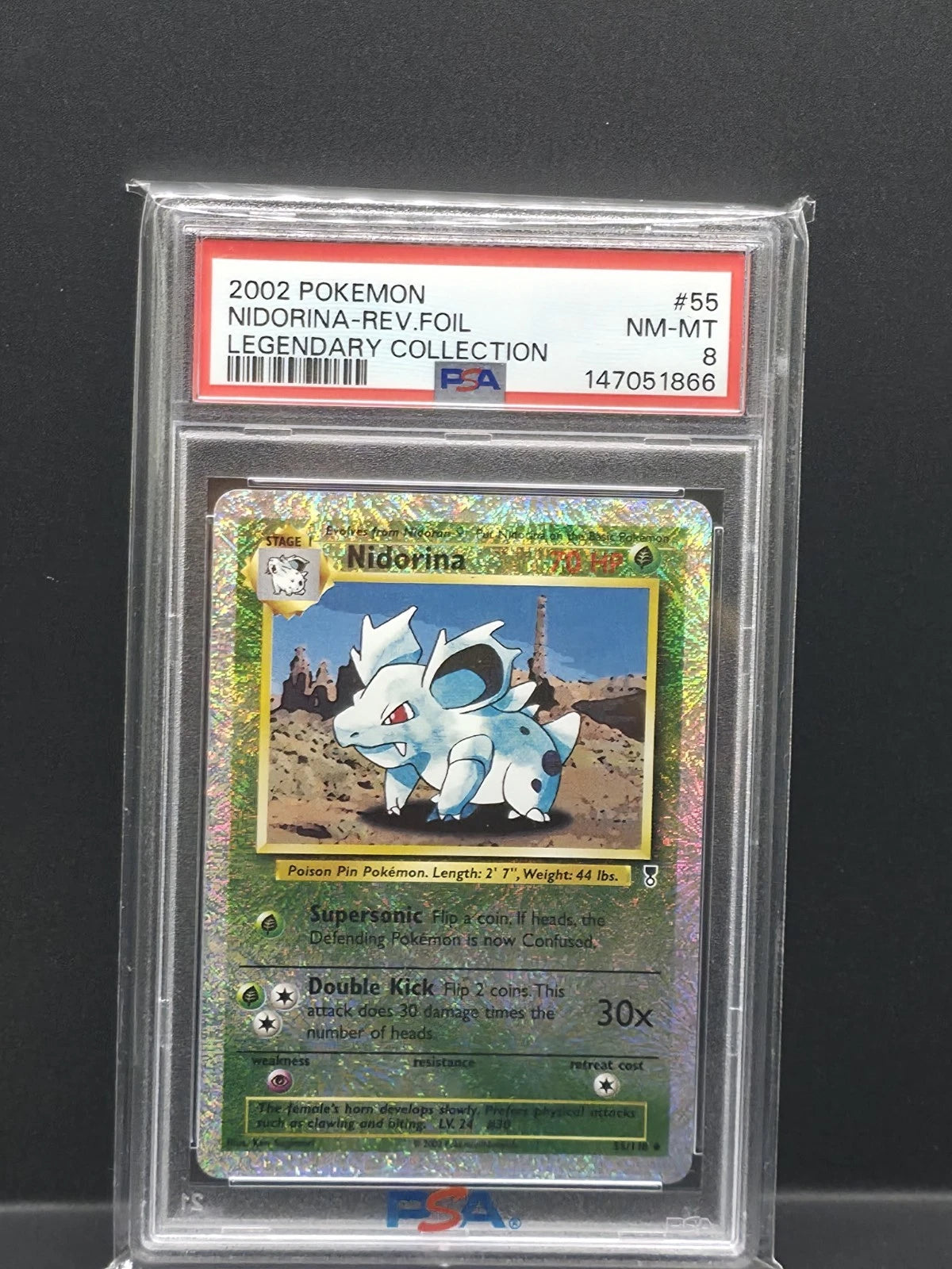 Pokémon TCG Nidorina 55/110 Legendary Collection Reverse Holo PSA 8 – CollectalldayUs